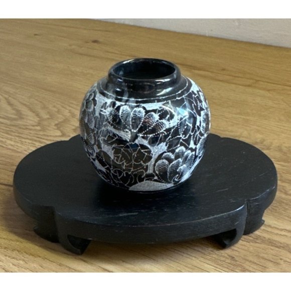 Etched Marble Vase 2 1/4” Tall, 2” Wide (stand not included) - Picture 1 of 4